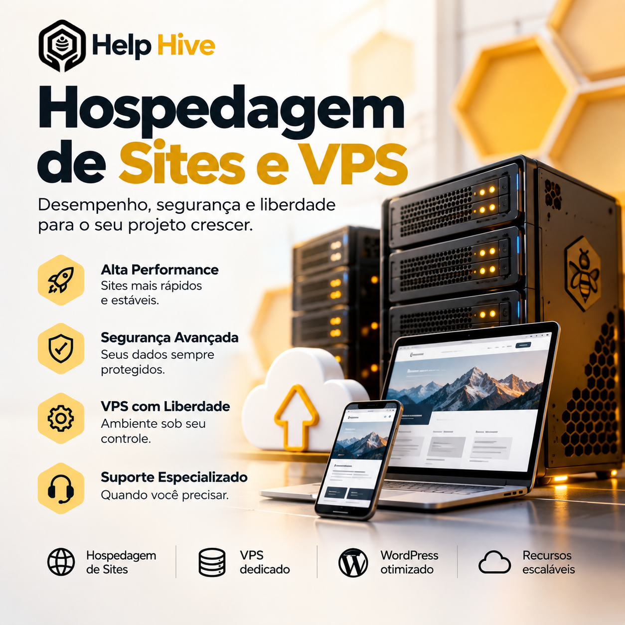 Hospedagem de sites para projetos online